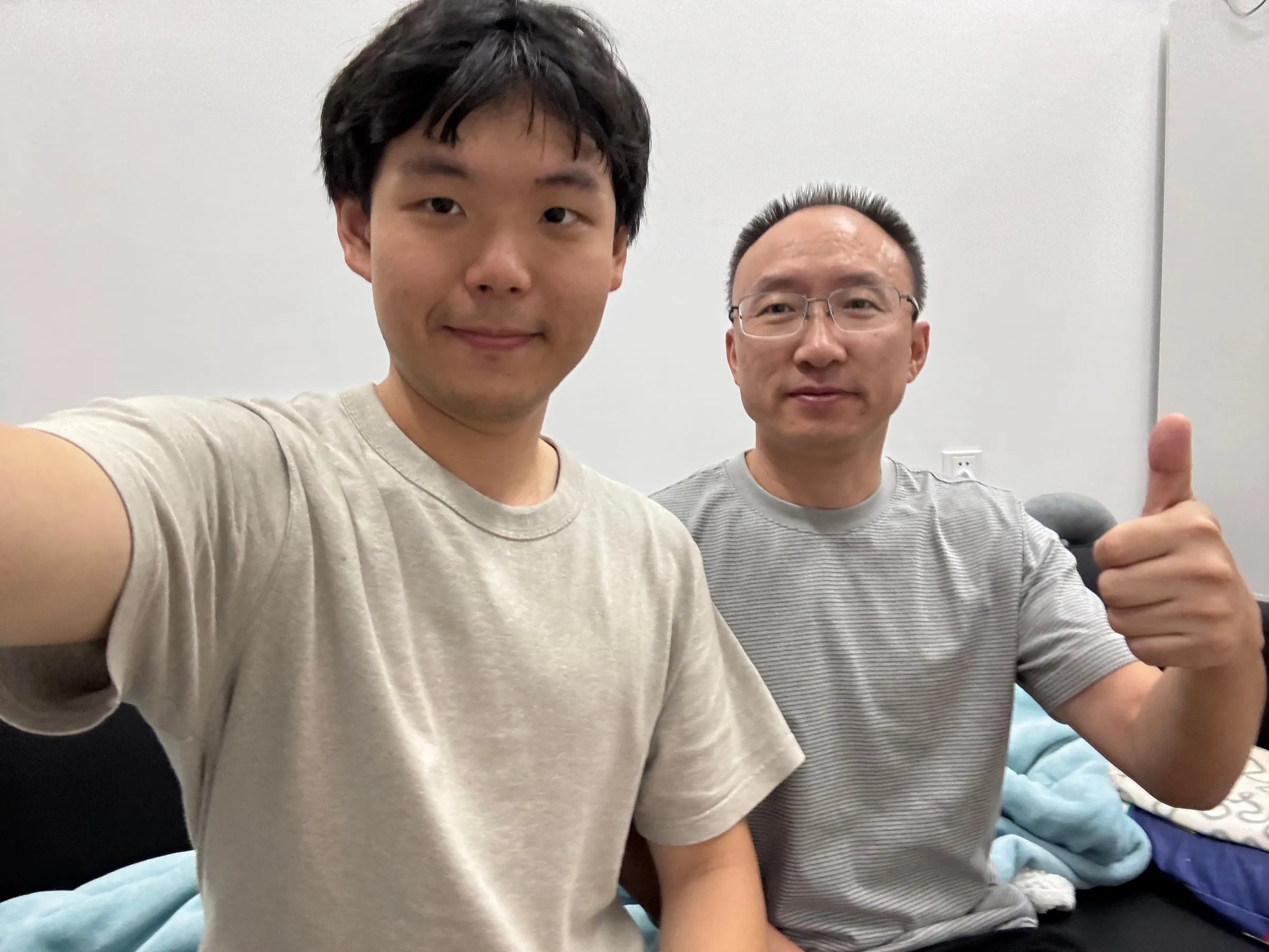 Selfie of Alan with his actuarial science professor, both smiling